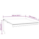  Automatska tenda na uvlačenje krem 3,5 x 2,5 m | shoptok.hr
