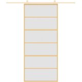  Klizna vrata zlatna 90 x 205 cm matirano staklo ESG i aluminij | shoptok.hr