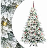 vidaXL Umestno božično drevo med 300 LED Zelena 180 cm PE in PVC | Shoptok.si