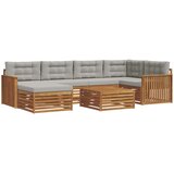  Set vanjskih sofa 7 kom. Prirodna i svijetlo siva | shoptok.hr