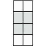  Klizna vrata crna 90 x 205 cm od kaljenog stakla i aluminija | shoptok.hr