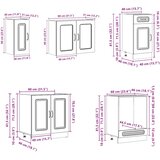 8-dijelni set kuhinjskih ormarića Kalmar konstruiranog drva | shoptok.hr