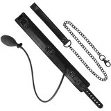 Fetish Fetiš - napihljiv ovratnik z vrvico (črn) | Shoptok.si