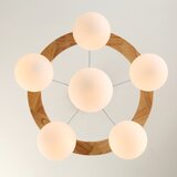  Brilagi - Visilica na sajli VISBY WOOD 6xE27/60W/230V, prečnik 58 cm, drveni | Eponuda.com