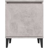  Noćni ormarić s metalnim nogama siva boja betona 40x30x50 cm | shoptok.hr