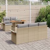  Set vrtnog kauča od 6 dijelova s jastučićima Bež poli ratan akacija | shoptok.hr