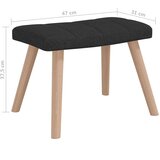  Stolica za ljuljanje s osloncem za noge crna od tkanine | shoptok.hr
