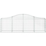  Obokana gabionska košara 7 kosov 200x30x60/80cm cinkano železo, (20758097) | Shoptok.si