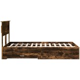  Krevetna konstrukcija s ladicama Dimljeni hrast 135 x 190 cm | shoptok.hr