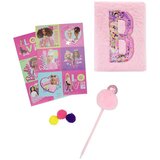 Barbie plišani dnevnik s pom pom dodacima i naljepnicama | shoptok.hr