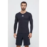 Adidas Majica z dolgimi rokavi za vadbo Team Base črna barva
