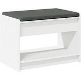  Klupa za hodnik s jastukom s policom Bijeli 63 x 38 x 45 cm | shoptok.hr