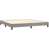  Box spring postelja z vzmetnico svetlo siva 200x200 cm žamet, (20846821) | Shoptok.si