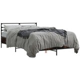  Okvir kreveta boja hrasta 140x190 cm konstruirano drvo i metal | shoptok.hr