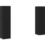 vidaXL Set TV komoda s policom s pohranom s vratima 4 pcs Crni hrast 30.5 x 30 x 60 cm | shoptok.hr