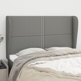  Uzglavlje s ušima tamnosivo 147x23x118/128 cm od tkanine | shoptok.hr