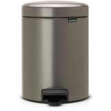Brabantia kanta za smeće s pedalom newicon 5 l s plastičnim unutarnjim dijelom - platinum | shoptok.hr