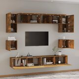  8-dijelni set TV ormarića boja dimljenog hrasta drveni | shoptok.hr