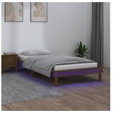  LED posteljni okvir medeno rjav 90x190 cm 3FT trles | Shoptok.si