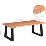  Stolić za Kavu Masivno Drvo Akacije 110x60x40 cm | shoptok.hr