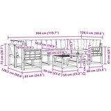  Set vanjskih sofa 8 kom. Prirodna i krem | shoptok.hr