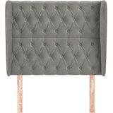  Uzglavlje s ušima svjetlosivo 93x23x118/128 cm baršunasto | shoptok.hr
