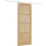 vidaXL Drsna vrata s kompletom opreme 78x202 cm iz trdnega borovega lesa | Shoptok.si