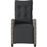  3-dijelni bistro set od poliratana s jastucima sivi Siva | shoptok.hr