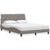 vidaXL Postelja z vzmetnico taupe 140x200 cm blago Cene