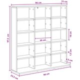 Cd ormar Crni hrast 96 x 23,5 x 97,5 cm Konstruirano drvo | shoptok.hr