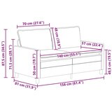 Set sofe 2 pcs Svjetlosiva Baršun | shoptok.hr