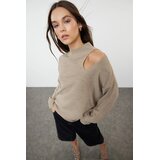 TRENDYOLMILLA ženski duks TWOAW24KZ00342, taupe-bež Cene