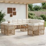  Set vanjskih sofa 13 kom. Prirodna i krema bijela Poliester | shoptok.hr