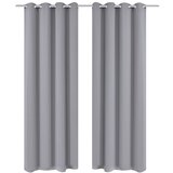 vidaXL Zavjesa za Zamračivanje s Metalnim Prstenovima 2 kom 135x175 cm Siva Cijene