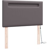  LED glava kreveta Siva 100 cm Lažna koža | shoptok.hr