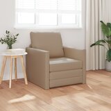 vidaXL Floor Sofa Bed 2-v-1 Kavna 74x77x81 cm Umetno usnje Cene
