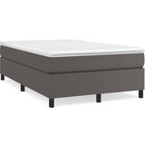 vidaXL Box spring postelja z vzmetnico siva 120x190 cm umetno usnje | Shoptok.si