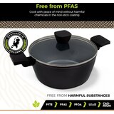  BE Living Posuda za kuhanje s poklopcem Delight Black 24 cm | shoptok.hr