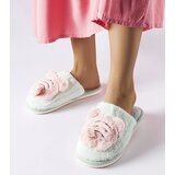 Gemre Green-pink soft slippers Bee Cene