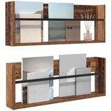  Polica za časopise s policom 2 pcs Staro drvo 80 x 12 x 30 cm | shoptok.hr