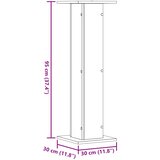  Stalci za biljke 2 kom boja dimljenog hrasta 30x30x95 cm drveni | shoptok.hr