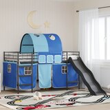  Okvir Krevet za Dječji Loft Crna i Plava 80 x 200 cm Metal | shoptok.hr