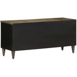 TV ormarić crni 100 x 33 x 46 cm od masivnog drva manga | shoptok.hr