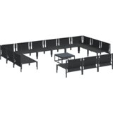 vidaXL Sjedeća garnitura za vrt 14 pcs Antracit Čelik | shoptok.hr