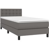  s oprugama i madracem sivi 100x200 cm od umjetne kože | shoptok.hr