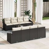  Set Vrtnih Sofa s Jastučićima Crni Poli Ratan Cijene