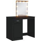  The Living Store Toaletna mizica z LED lučkami črna 90x42x132,5 cm - Toaletna Mizica, (21445101) | Shoptok.si