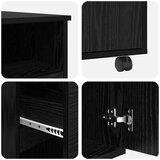  Stol s kotačićima Crni hrast 91 x 50 x 77 cm Konstruirano drvo | shoptok.hr