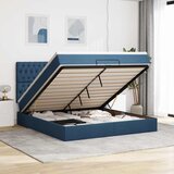  Otomanski krevet s madracem plavi 180x200cm od tkanine | shoptok.hr