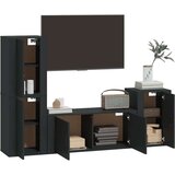  4-dijelni set TV ormarića crni od konstruiranog drva | shoptok.hr